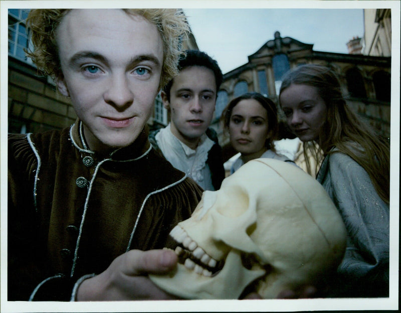 Oxford University Dramatic Society members prepare for the Massachusetts Arts Festival. - Vintage Photograph