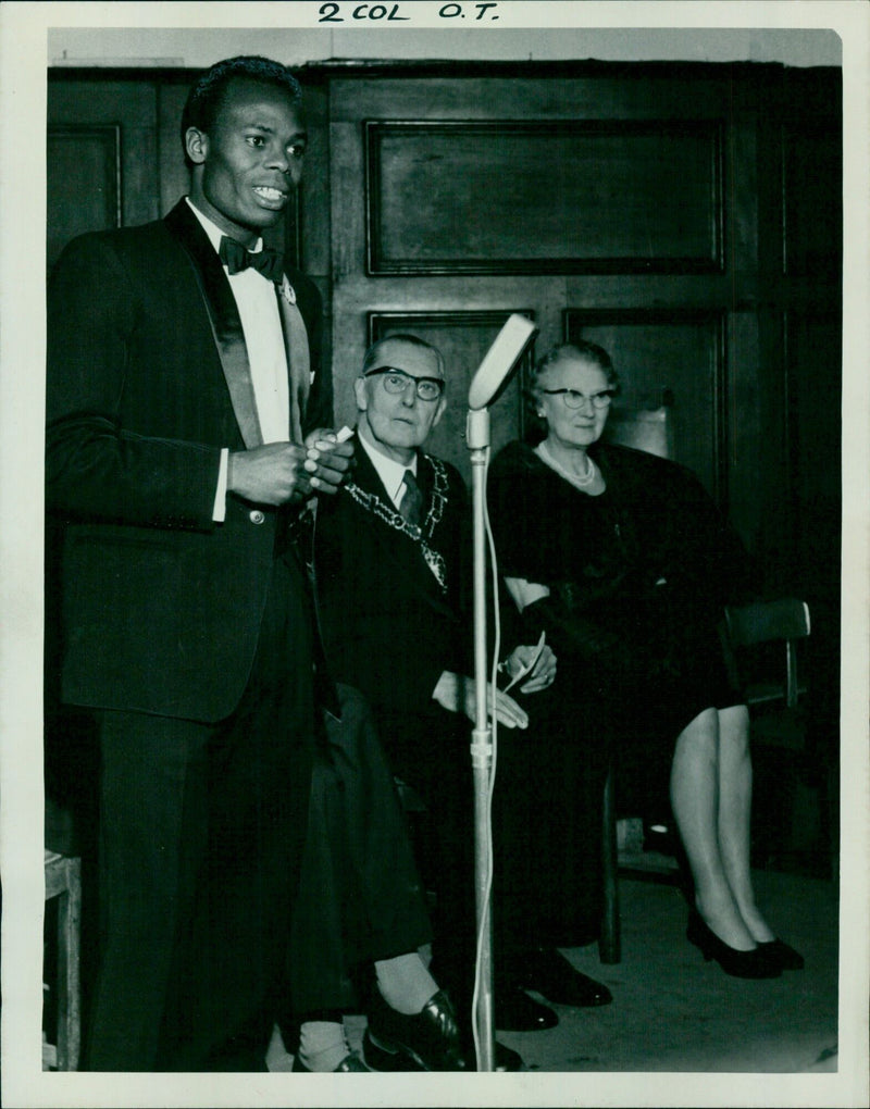 Dancers from Oxford toast the birth of the independent state of Kenya at a ceremony held on Wednesday night. - Vintage Photograph