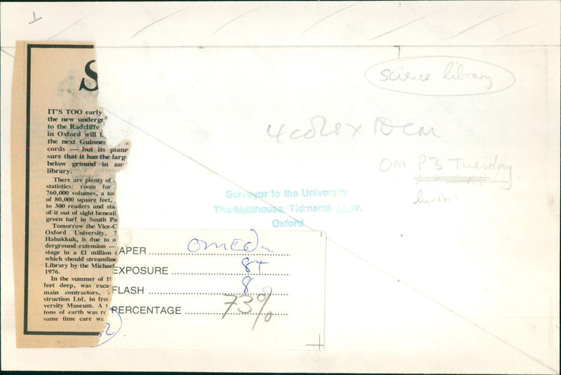 The new underground extension of the Radcliffe Science Library in Oxford is set to become the largest library below ground in the world. - Vintage Photograph