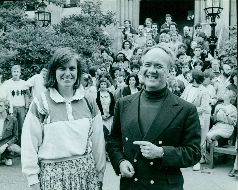 Students of the British American Drama Academy pose for a photo at Balliol College in Oxford, England. - Vintage Photograph