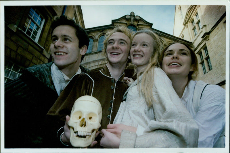 Oxford University Dramatic Society members preparing to take Shakespear to the Massachussetts Arts festival. - Vintage Photograph