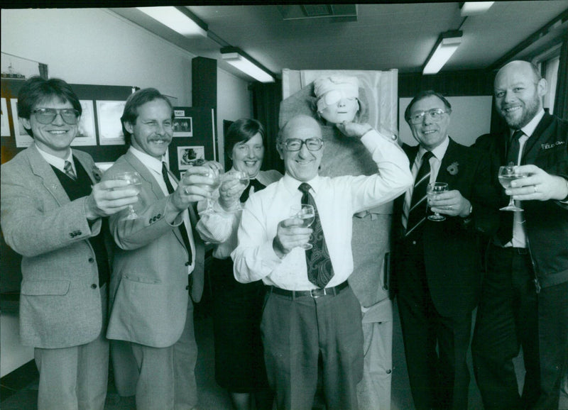 Members of the MTELE ON Centre celebrate their 25th anniversary with a party and exhibition. - Vintage Photograph