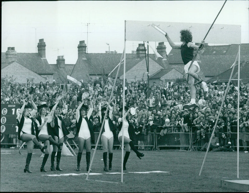 A runner in a marathon in Peterborough, UK. - Vintage Photograph