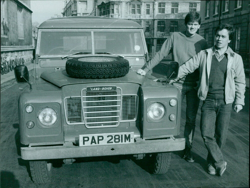 A Land Rover at the Fond XX launch event in Learts. - Vintage Photograph