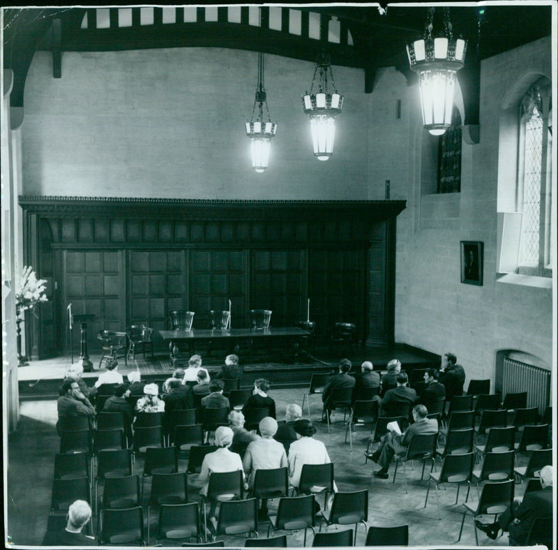 Students from Manchester College participating in a demonstration in Oxford. - Vintage Photograph