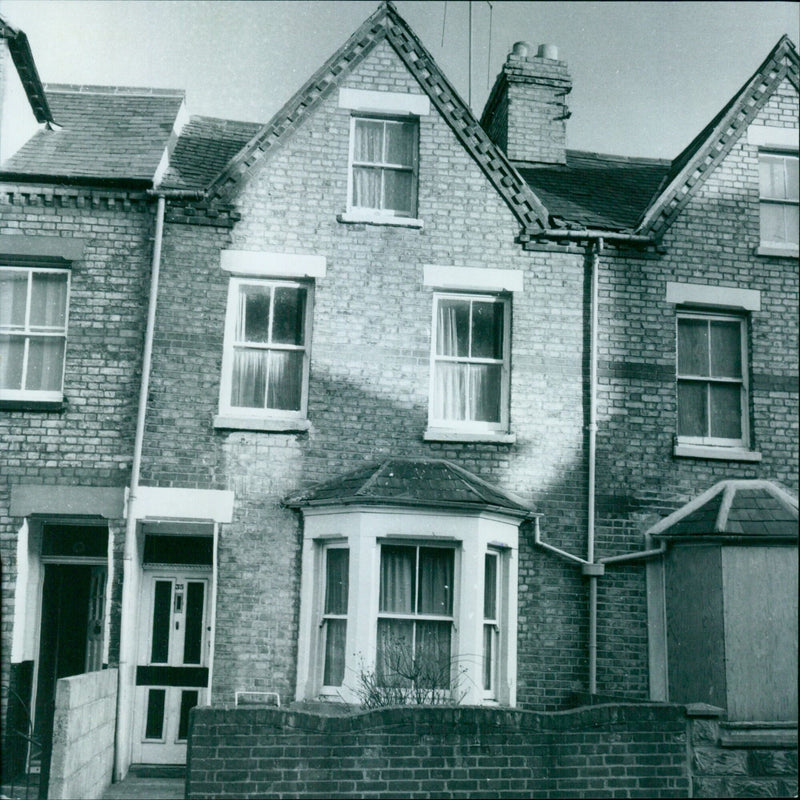 Houses damaged by Post Office tunnelling in Oxford, UK. - Vintage Photograph