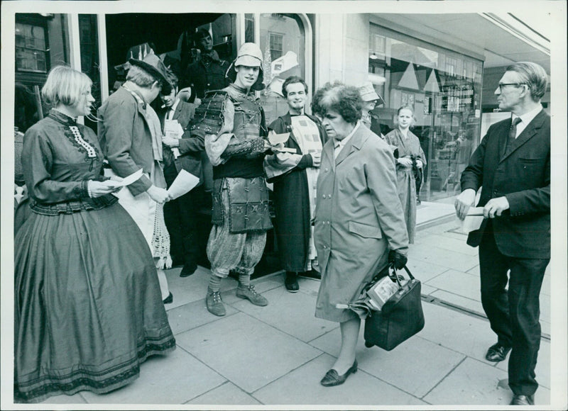 Japanese soldiers marched through Oxford to promote a theatre production. - Vintage Photograph