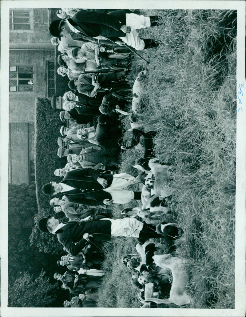 Students watching a demonstration of a new aircraft at the Oxford Mail Service. - Vintage Photograph