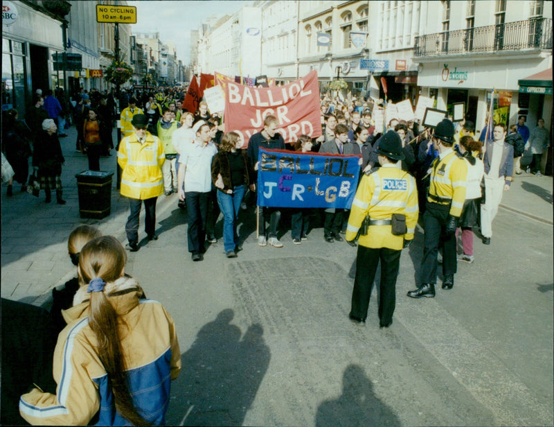 Oxford students protest in support of LGBTQ+ rights. - Vintage Photograph