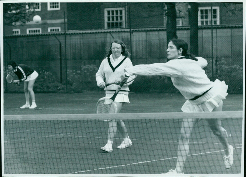 Oxford v Cambridge Women's Tennis match at Norham Gardens. - Vintage Photograph