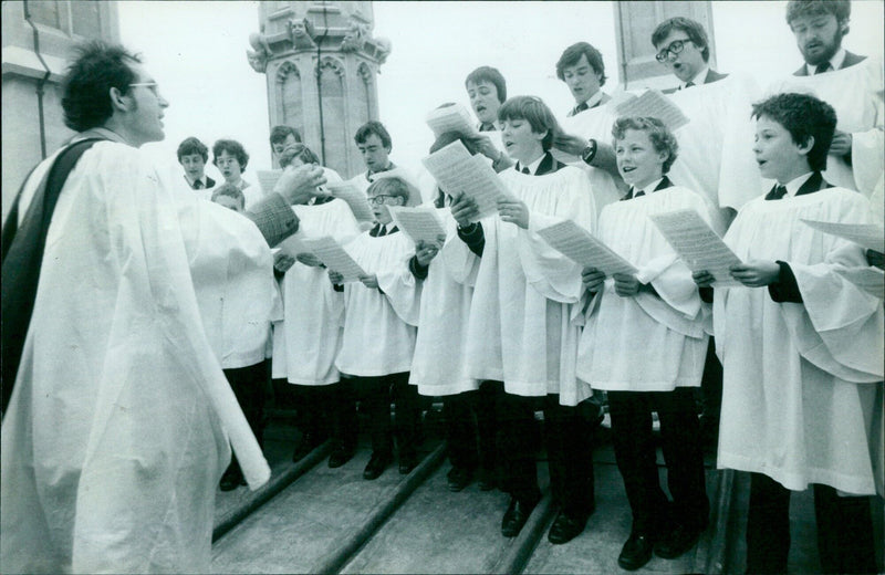 A group of people enjoying a performance at a festival in Mexico. - Vintage Photograph