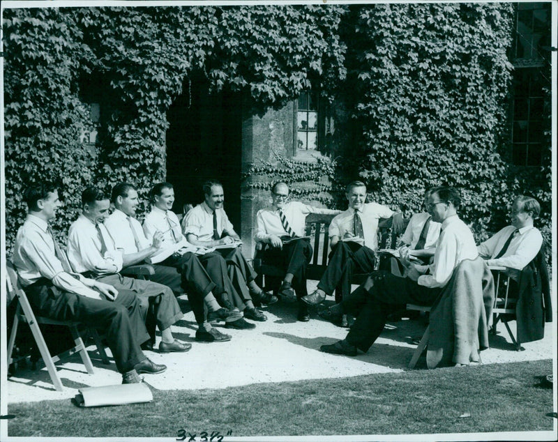 A group of students at Ali Summer School in Detroit, Michigan. - Vintage Photograph