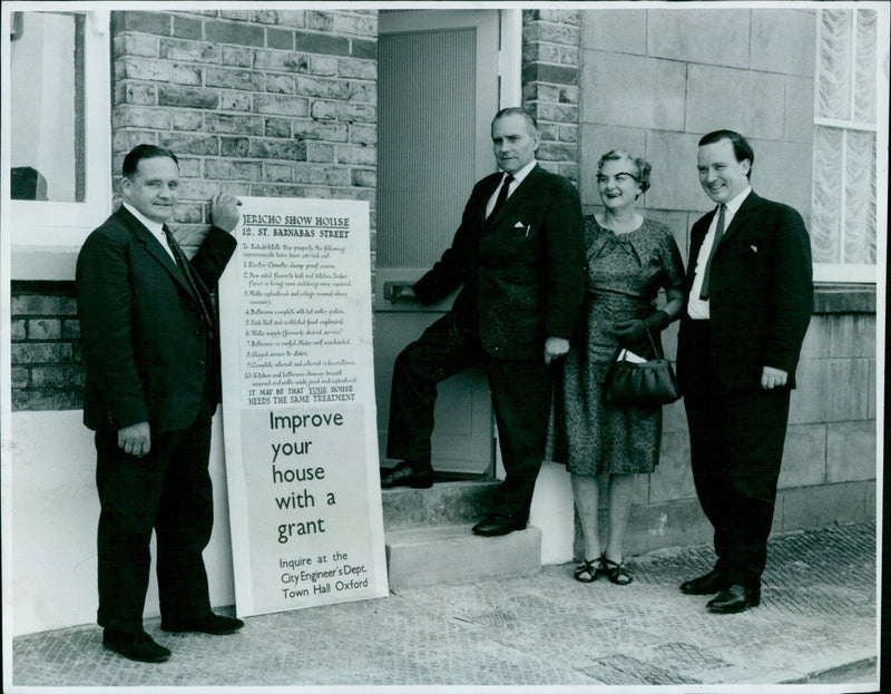 Alderman F. G. Ingram opens a new show house at Jericho in Oxford, England. - Vintage Photograph