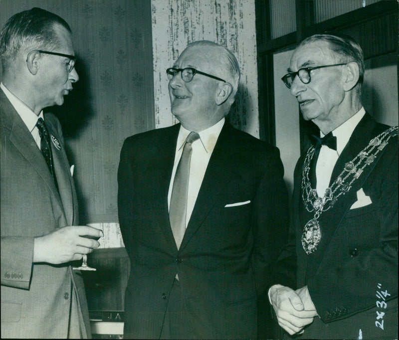 The Sheriff of Oxford, Coun. H. L. L. Chaplin, opens City Motors' new Jaguar House showroom in celebration of their 25-year association with Jaguar Cars Ltd. - Vintage Photograph