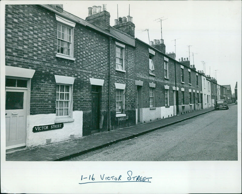 Residents of Victor Street in Oxford, UK, protest after the closure of a local business. - Vintage Photograph