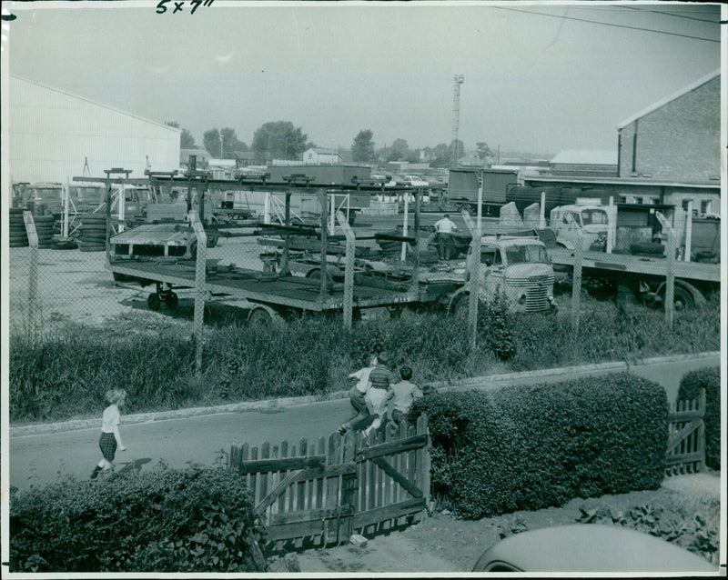 Mr. Jones welding in protective gear in a shipyard. - Vintage Photograph