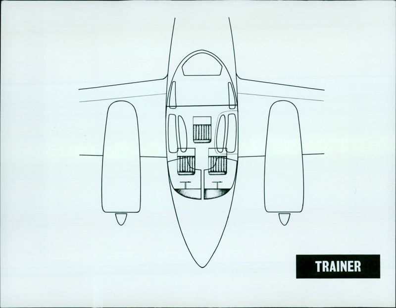 The B.206 Beagle aircraft cabin layout in its three-seat aircrew trainer version. - Vintage Photograph