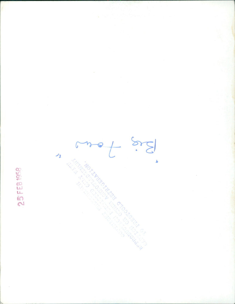 A cold chill in February 1958. - Vintage Photograph