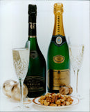 A selection of vintage French champagne from Oudinot Depernay, Brut Grand Cru 1985, Union Champagne Avize, and Brut 1989. - Vintage Photograph