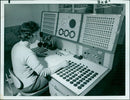 A radio control room at the new London region headquarters of the Pressed Steel Company's Prestcold division. - Vintage Photograph