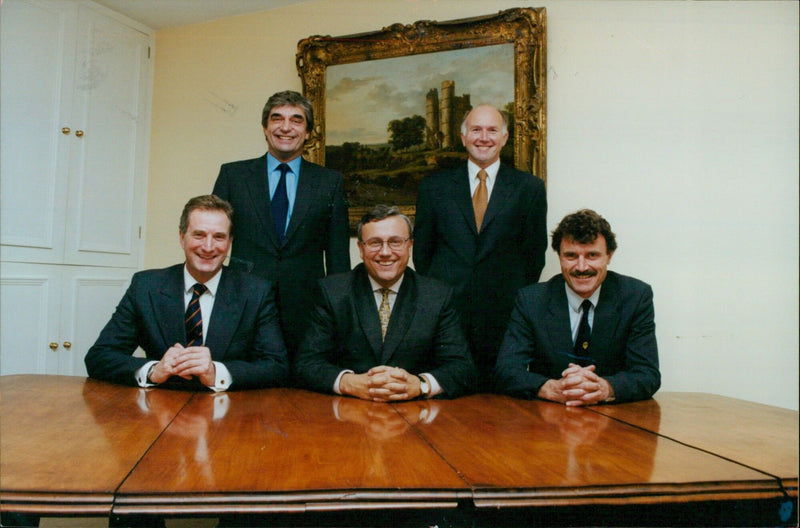 Richard Liddiard, Managing Partner of Oxford Firms, and other senior partners at the firm's merger with Abbott Anstey Reader Om. - Vintage Photograph