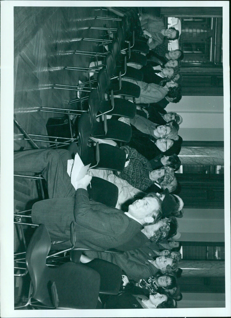 Lady Margaret Thatcher speaks at a public meeting in London. - Vintage Photograph