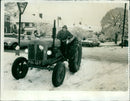 Police officers on patrol in Nuev Pbl 437. - Vintage Photograph