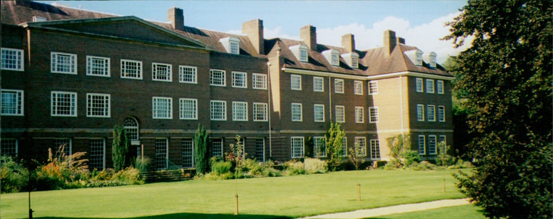 Lady Margaret Hall, a historic building located in Oxford, England. - Vintage Photograph