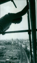 Queen Elizabeth II and Prince Philip wave to a crowd in London. - Vintage Photograph