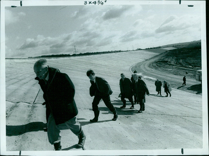 Imam Khanum visits Farmoor Reservoir in Oxfordshire, United Kingdom. - Vintage Photograph