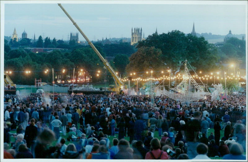 Spectacular nightscape of South Parks in Oxford. - Vintage Photograph