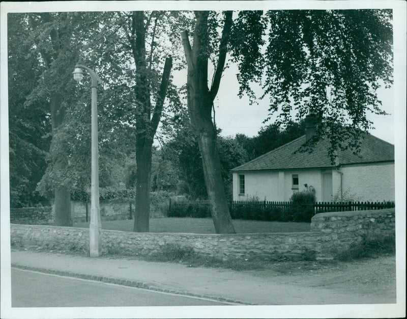 A newly dedicated garden in memory of the late Rev. John Mortimer is seen in Old Marston, England. - Vintage Photograph