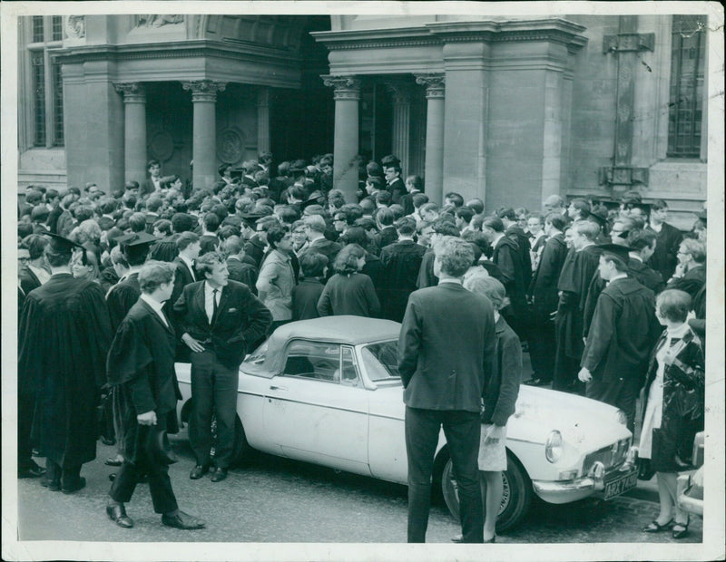 Students taking an exam during the COVID-19 pandemic. - Vintage Photograph