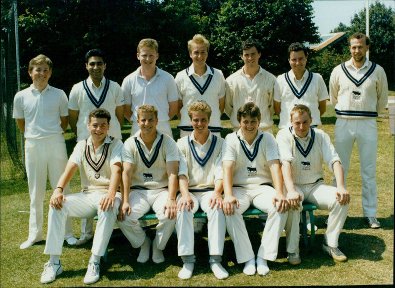 Oxford Poly's first team celebrate their national title. - Vintage Photograph