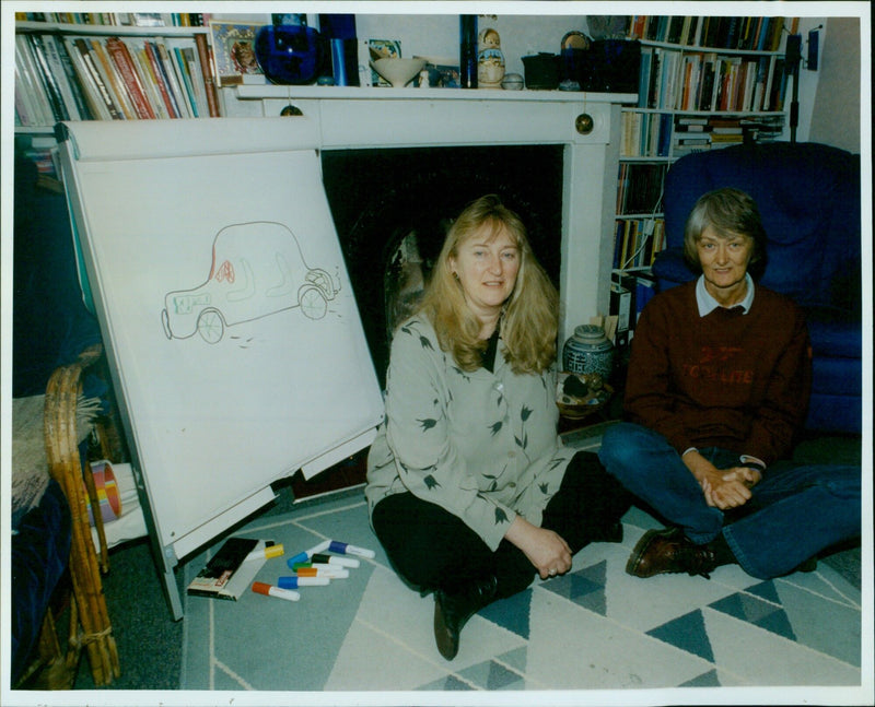 Rosemary Napper (left) and Ginny Herbert (right) receive a Millennium grant. - Vintage Photograph