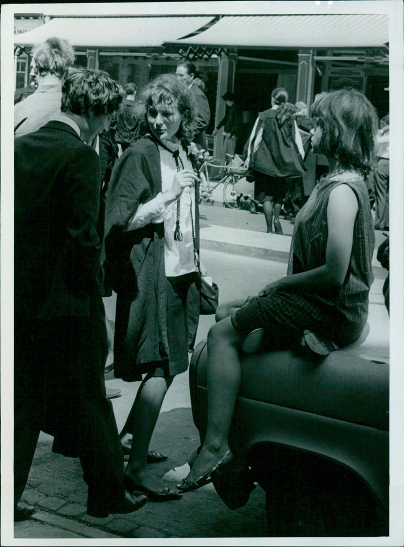 Protesters march through the streets of Oxford, England, demanding more action on climate change. - Vintage Photograph