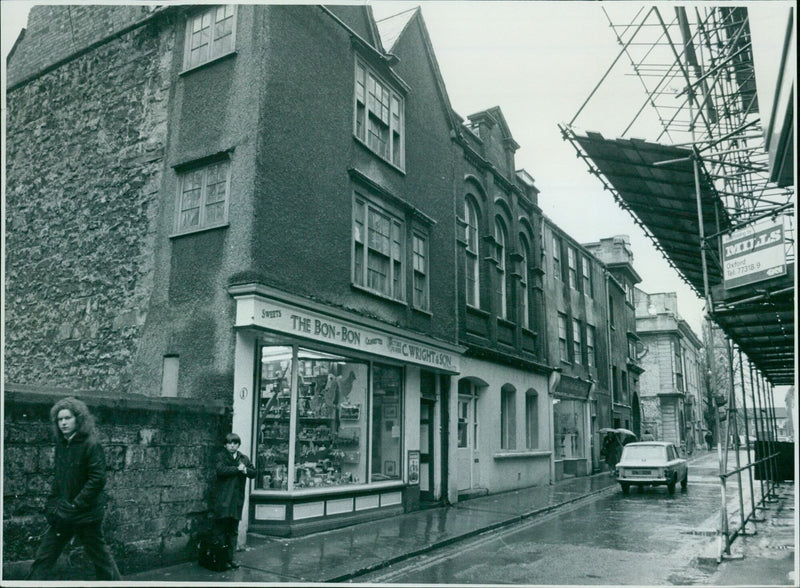 The newly preserved Royal Mint buildings on Inn Hall Street in Oxford, England. - Vintage Photograph