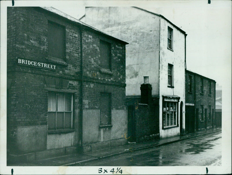 A boy crossing the street in F.H. Hulme, Manchester. - Vintage Photograph