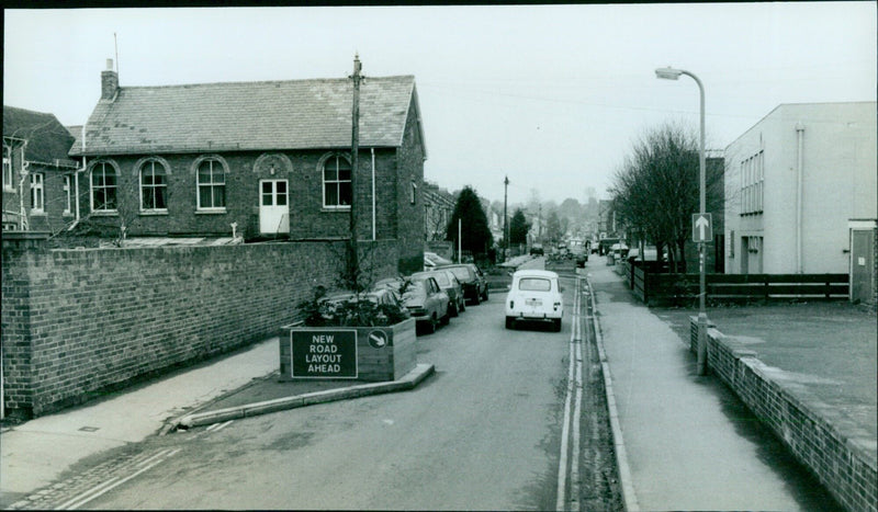 Oxford's Magdalen Road undergoing construction to create a new road layout. - Vintage Photograph