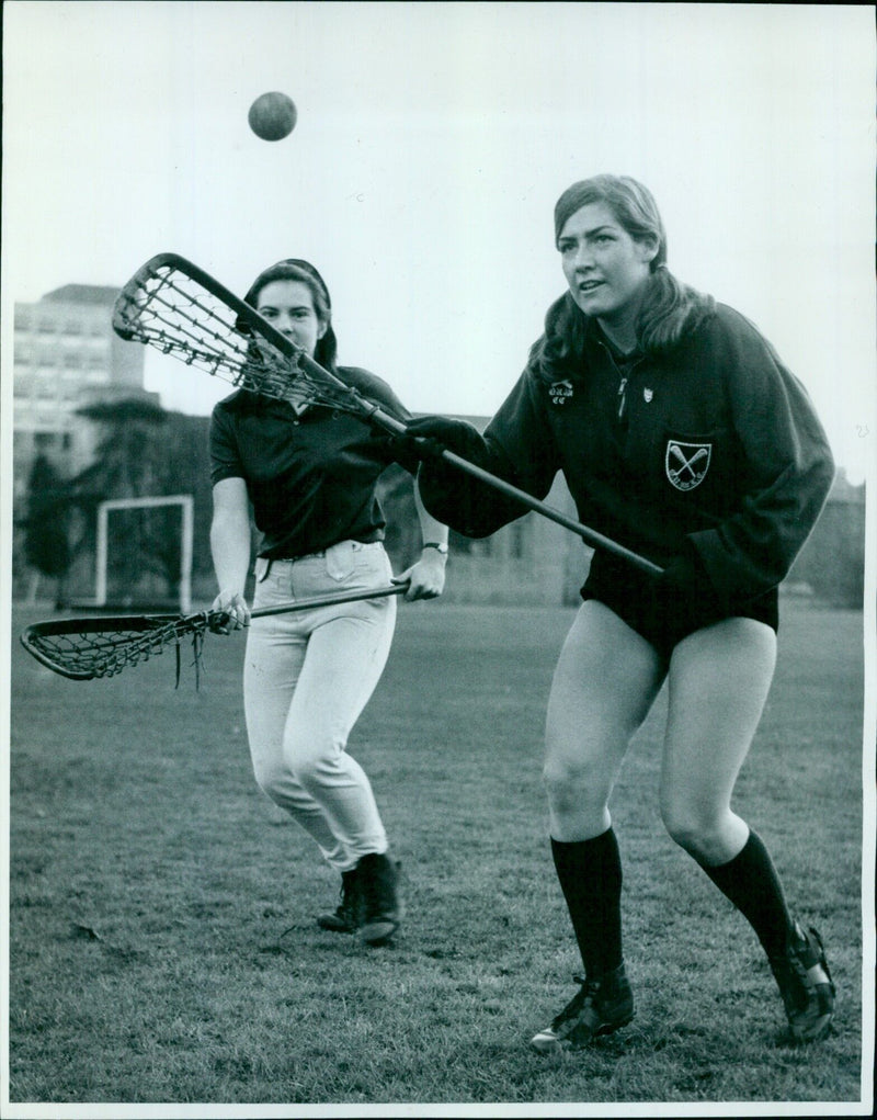 The Oxford Mail & Times' U.8. Lacrosse team celebrates after a match. - Vintage Photograph