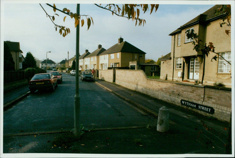 Oxford residents gather on Wytham Street off the Abingdon Road. - Vintage Photograph