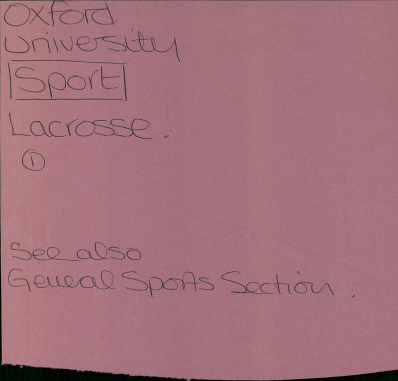 Oxford University students competing in a lacrosse match. - Vintage Photograph