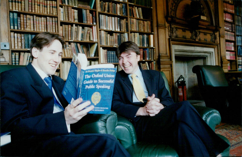 Oxford Union students Benedict Phillips and Dr Dominic Hughes discuss the guide to successful public speaking they have written. - Vintage Photograph