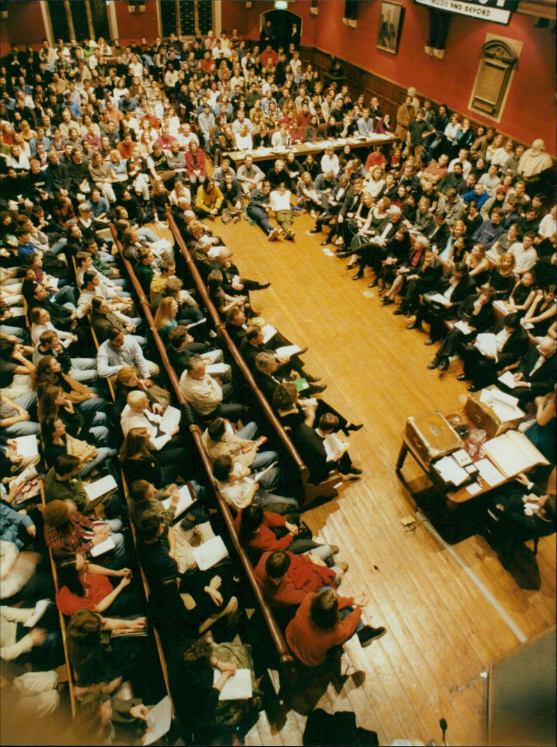 Oxford Union debating the legalization of cannabis on February 12, 1998. - Vintage Photograph