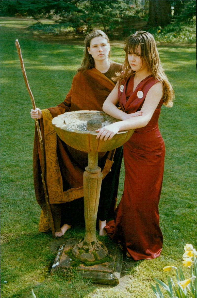 Students from Rye St. Anthony School perform in a production of "Oedipus Rex". - Vintage Photograph