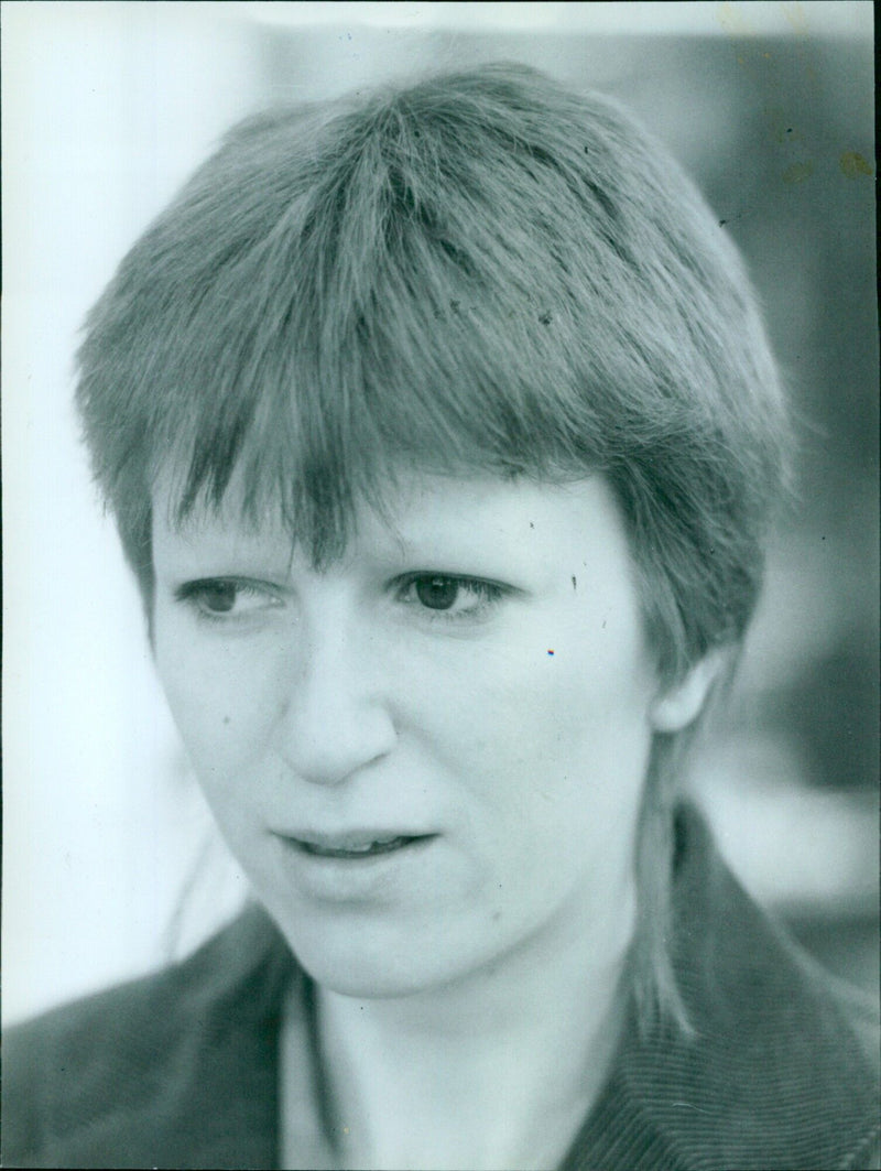 Rachel Johnson attending a press event. - Vintage Photograph