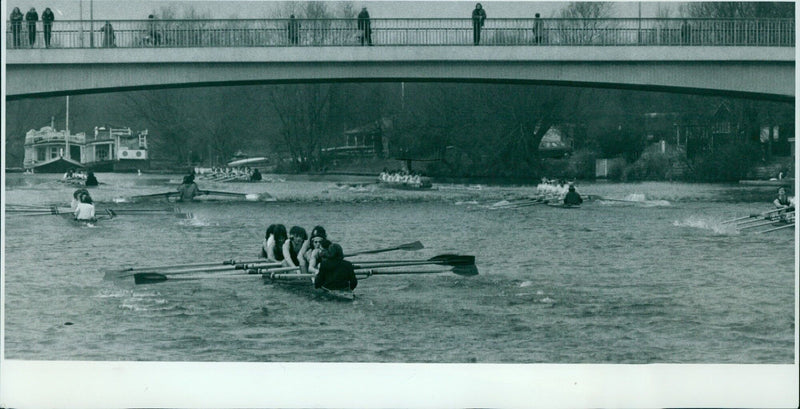 Division II crews begin shooting the Donnington Bridge on the first day of production of the film Tornids. - Vintage Photograph