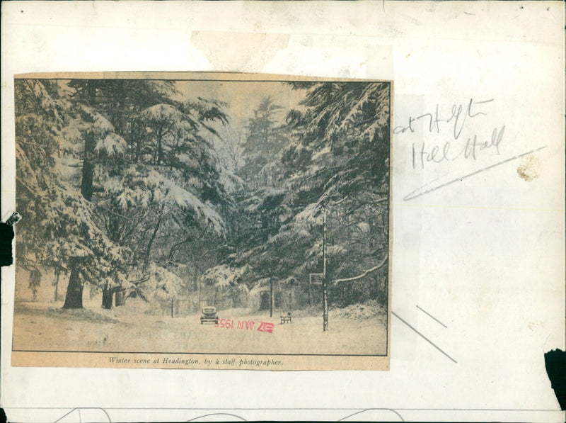 A winter scene in Headington, Oxfordshire. - Vintage Photograph