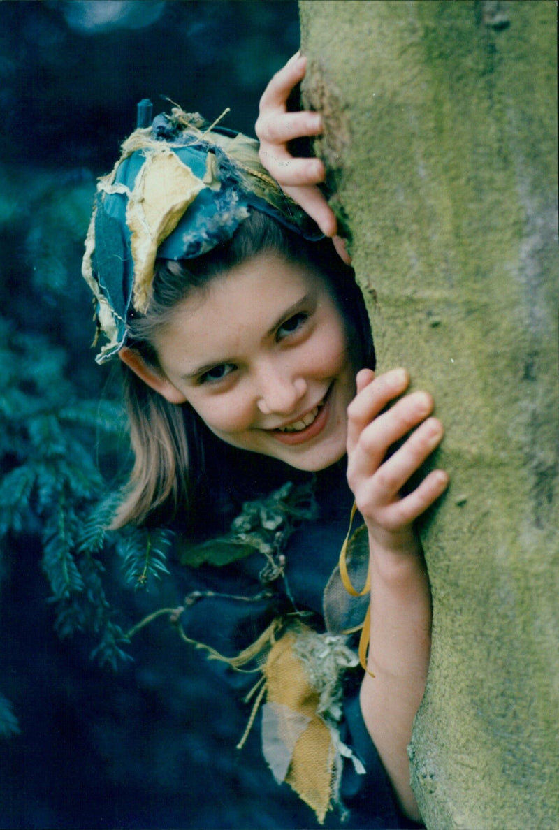 Henrietta Jones, 14, performs as Puck during a Dream at Rye St Antony School production. - Vintage Photograph