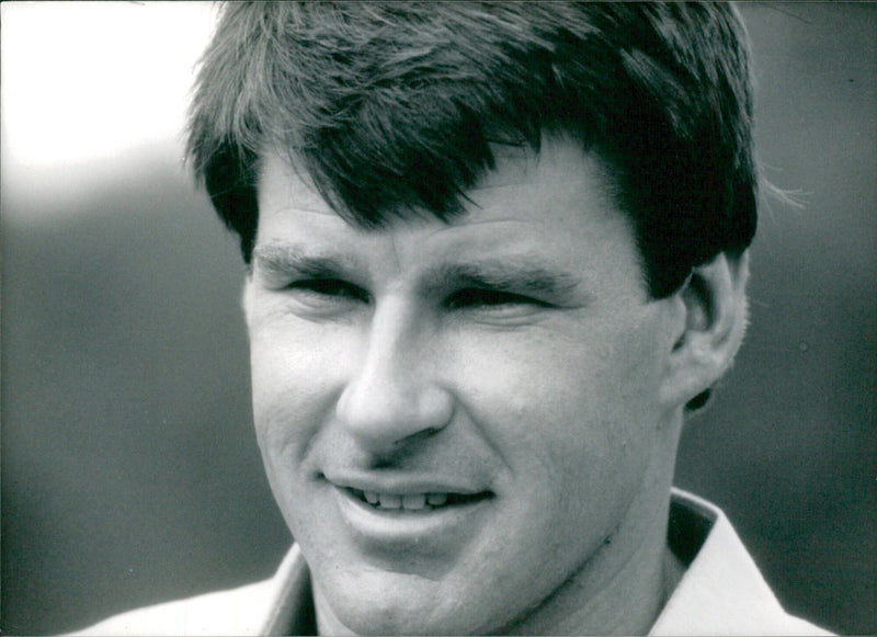 Nick Faldo, one of the few Europeans to have mastered the American tour scene, leads the British golfers in a major competition. - Vintage Photograph